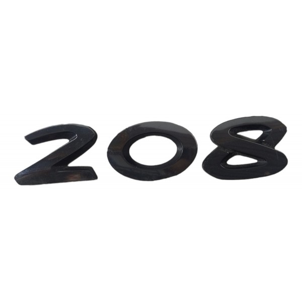 Emblema Letreiro 208 Traseiro Peugeot 208 2013 14 15 16 17