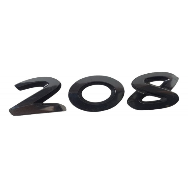 Emblema Letreiro 208 Traseiro Peugeot 208 2013 14 15 16 17
