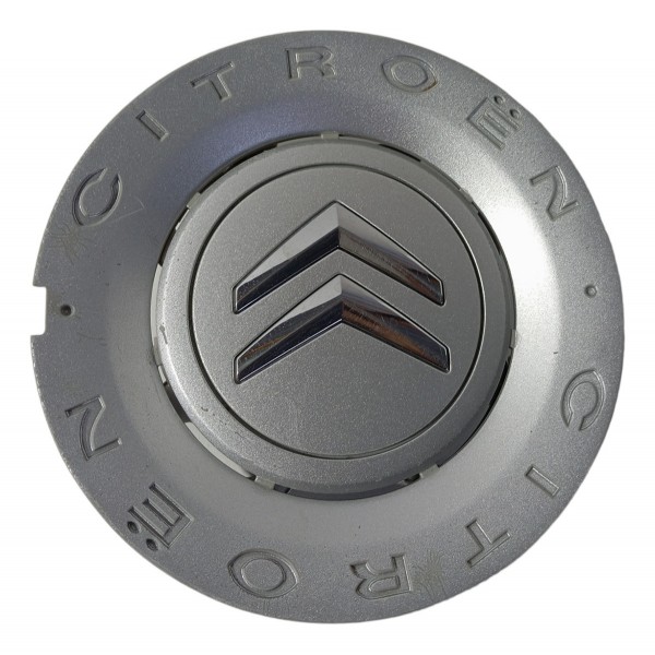 Calota Central Miolo Roda Citroen C3 C4 Pallas 2009 10 11 12 Prata