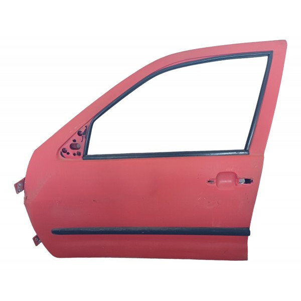 Porta Dianteira Esquerda Volkswagen Polo Van 1998 Detalhes  Dianteira Esquerdo Vermelha