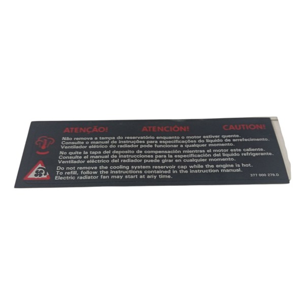 Etiqueta Painel Frontal Atenção Volkswagen Saveiro Gol