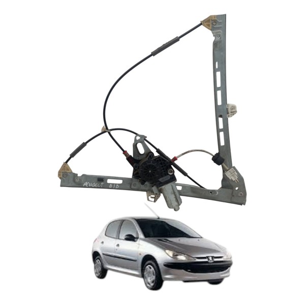 Maquina Vidro Dianteiro Esquerda Peugeot 206 2003 2004 2005
