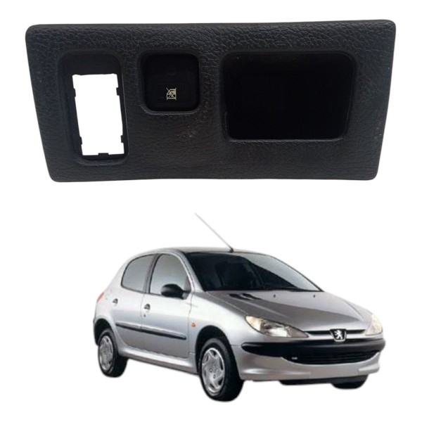 Moldura Porta Objetos Botão Trava Peugeot 206 2004 2005