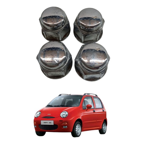 Kit 4 Parafuso Roda Chery Qq 1.1 2012