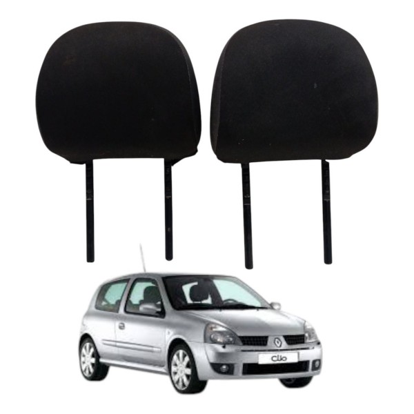 Par Encosto Cabeça Dianteiro Renault Clio 2002 2003 2004