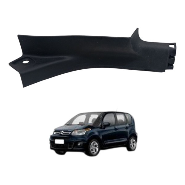 Soleira Porta Traseira Direita Citroen C3 Picasso 2011 2012 Preto