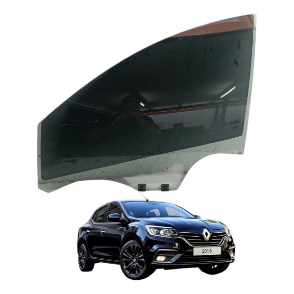 Vidro Porta Dianteira Esquerda Renault Logan 2016 2017 2018