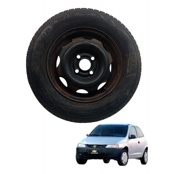 Estepe Pneu 175/70-13 Aro Ferro Chevrolet Celta 2005 2006