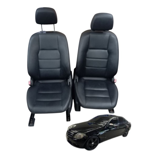 Jogo Bancos Couro Elétrico Mercedes C200 2008 2009 Detalhe