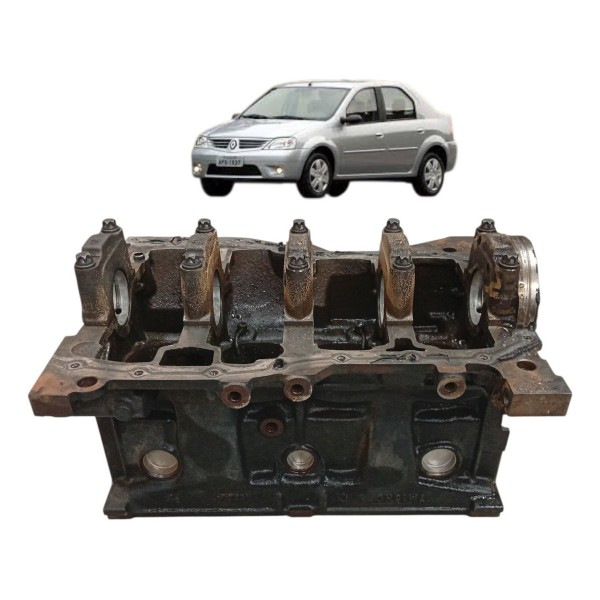 Bloco Motor Renault Logan 1.6 16v K4m Flex C/baixa Detran