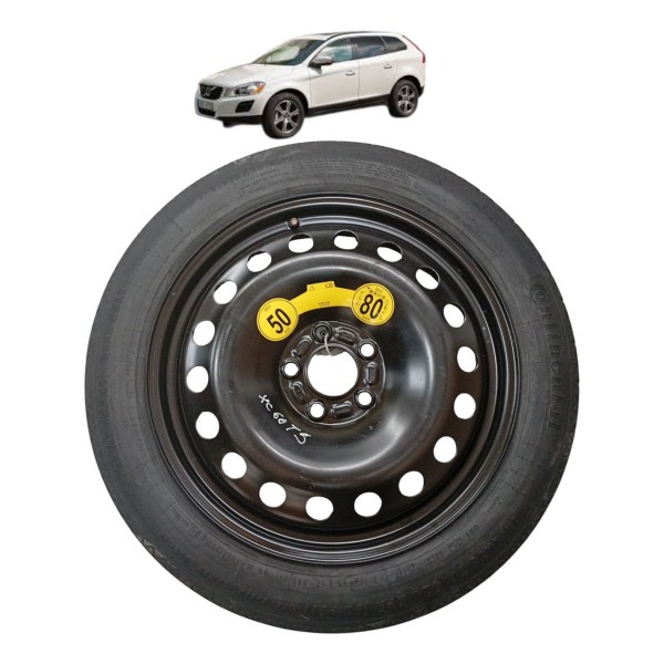 Roda Estepe Pneu 125/80 R17 Volvo Xc60 T5 2012