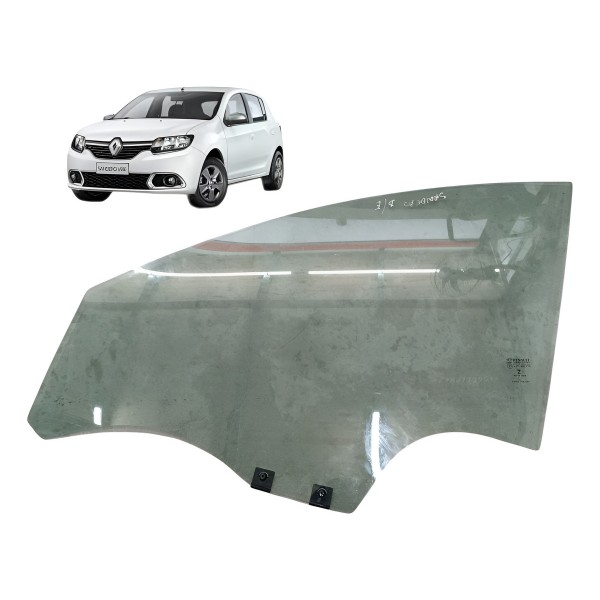 Vidro Porta Dianteiro Esquerdo Renault Sandero 2016 2017