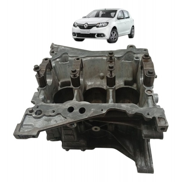 Bloco Motor Renault Sandero Logan 1.0 3cc 2017 Nf Baixa