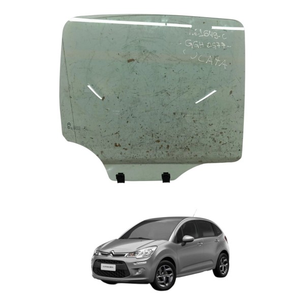 Vidro Porta Traseira Direito Citroen C3 2014 2015 2016 2017