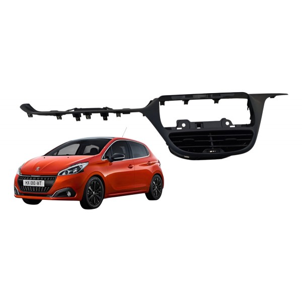 Moldura Painel Difusor Ar Central Peugeot 208 2014 2015 Moldura Painel Difusor Ar Central Peugeot 208 2014 2015