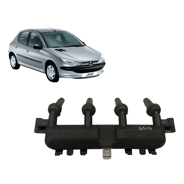 Bobina Ignição Peugeot 206 207 1.4 2006 2007 2008 Detalhe Bobina Ignição Peugeot 206 207 1.4 2006 2007 2008 Detalhe