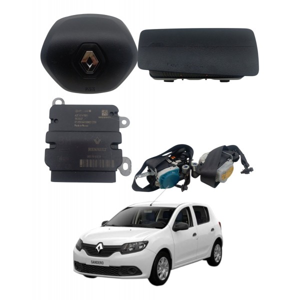 Kit Airbag Bolsa Volante Modulo Cinto Renault Sandero 2017 Kit Airbag Bolsa Volante Modulo Cinto Renault Sandero 2017