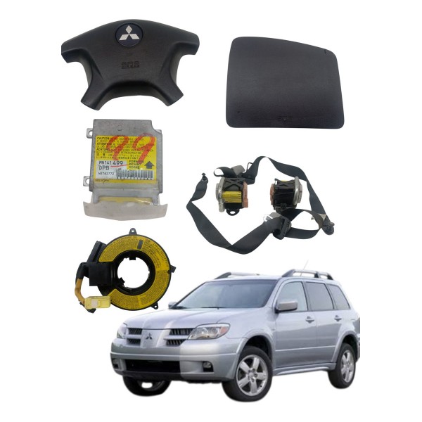 Kit Airbag Cinto Bolsa Modulo Disk Mitsubishi Airtrek  2006 Kit Airbag Cinto Bolsa Modulo Disk Mitsubishi Airtrek  2006