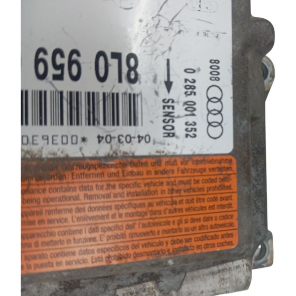 Modulo Airbag Audio A3 2001 2002 2003 2004 2005 0285001352 Modulo Airbag Audio A3 2001 2002 2003 2004 2005 0285001352