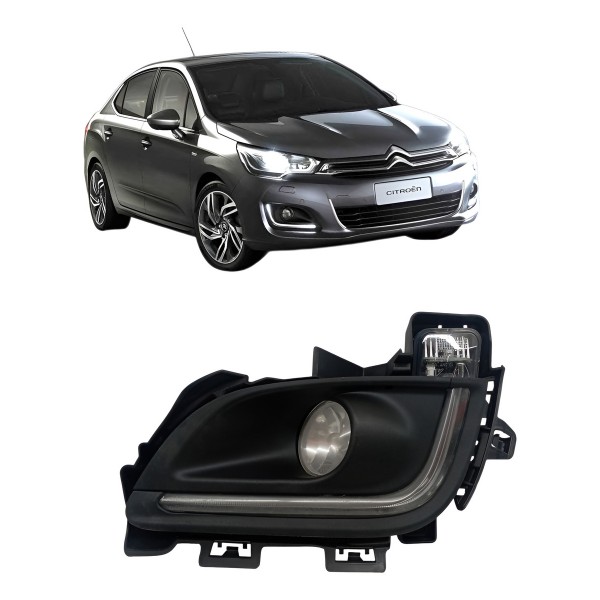Farol Milha Completo Suporte Esquerdo Citroen C4 Lounge 2015 Farol Milha Completo Suporte Esquerdo Citroen C4 Lounge 2015