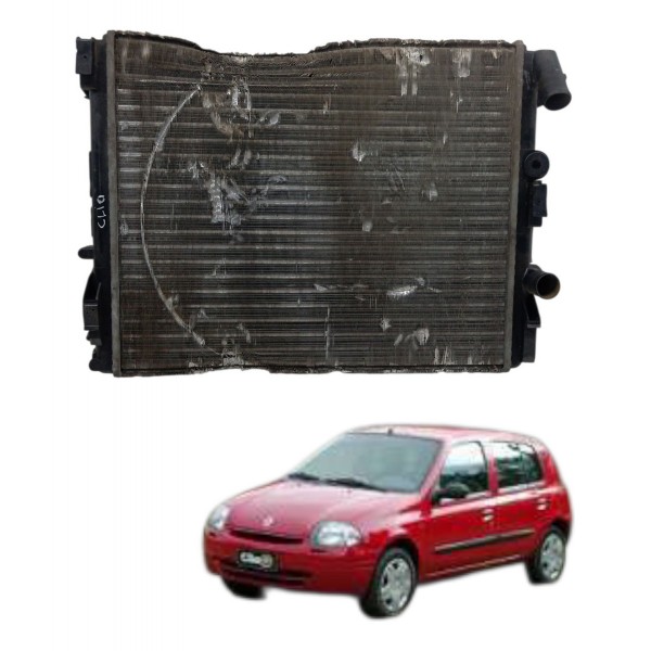 Radiador Água Motor  Renault Clio 1.0 2004 2005 2006 Detalhe Radiador Água Motor  Renault Clio 1.0 2004 2005 2006 Detalhe