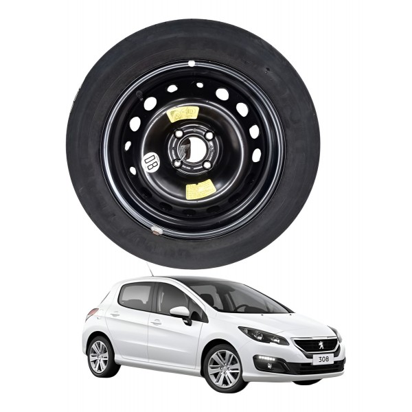 Roda Estepe Peneu 205/55/r16 Goodyear Peugeot 308 2014 Roda Estepe Peneu 205/55/r16 Goodyear Peugeot 308 2014
