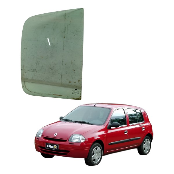 Vidro Fixo Traseiro Esquerdo Renault Clio 2002 Vidro Fixo Traseiro Esquerdo Renault Clio 2002