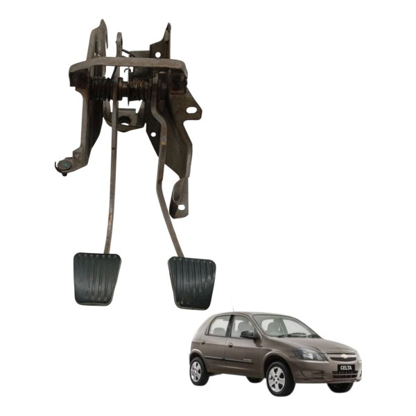 Pedaleira Freio Embreagem Chevrolet Celta 1.0 2007 2008 2009 Pedaleira Freio Embreagem Chevrolet Celta 1.0 2007 2008 2009