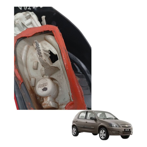 Lanterna Traseira Direita Chevrolet Celta 1.0 2007 Detalhe Lanterna Traseira Direita Chevrolet Celta 1.0 2007 Detalhe