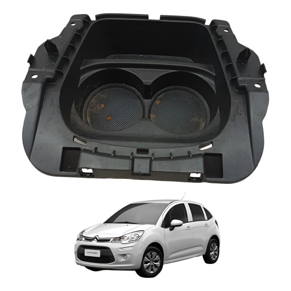Moldura Porta Copos Console Peugeot 208 2015 2016 2017 Moldura Porta Copos Console Peugeot 208 2015 2016 2017