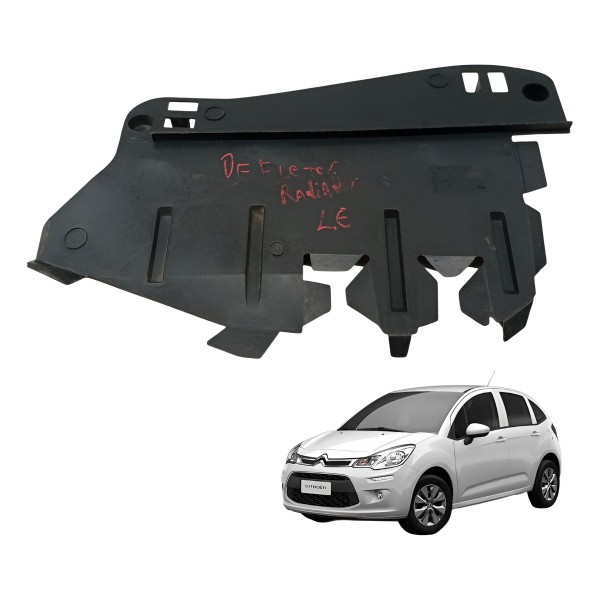 Moldura Defletor Radiador Esquerdo Citroen C3 2005 2006 2007