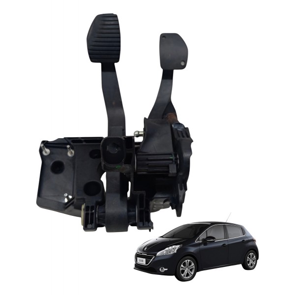 Pedaleira Freio Embreagem Peugeot 208 Allure 2014 2015 2016 Pedaleira Freio Embreagem Peugeot 208 Allure 2014 2015 2016