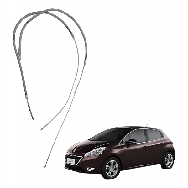Par Cabo Freio Mão Peugeot 208 Allure 2013 2014 2015 2016 Par Cabo Freio Mão Peugeot 208 Allure 2013 2014 2015 2016