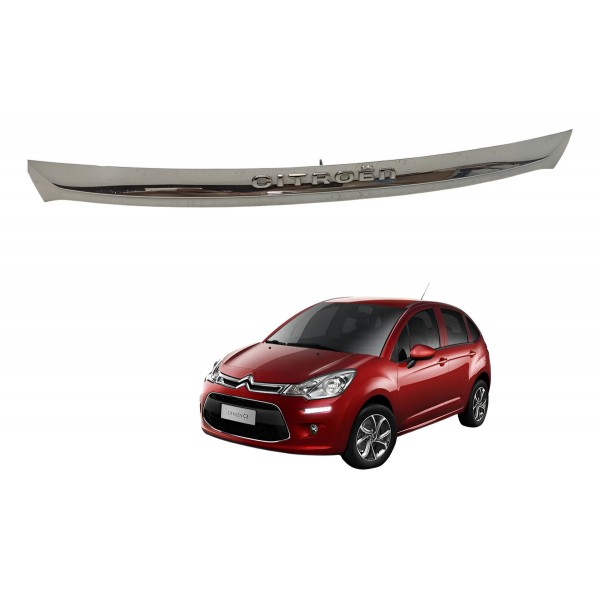 Aplique Cromado Tampa Traseira Citroen C3 1.5 2016 2017 Aplique Cromado Tampa Traseira Citroen C3 1.5 2016 2017