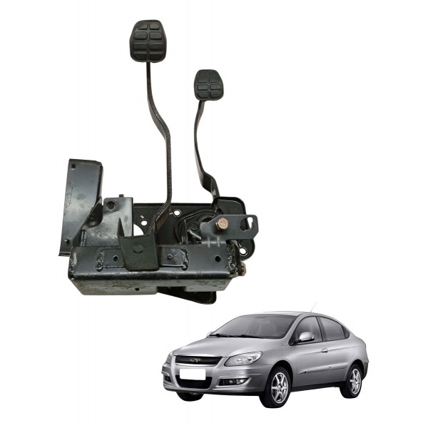 Pedaleira Freio Embreagem Chery Cielo Sedan 1.6 2012 2013 Pedaleira Freio Embreagem Chery Cielo Sedan 1.6 2012 2013