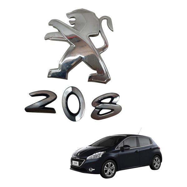 Emblema Cromado Peugeot 208 Allure 2014 Detalhe Emblema Cromado Peugeot 208 Allure 2014 Detalhe