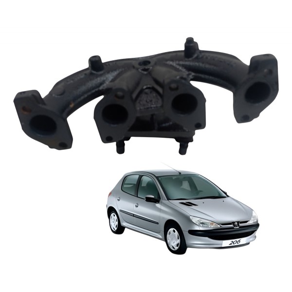 Coletor Escape Peugeot 206 207 1.4 8v 2009 2010
