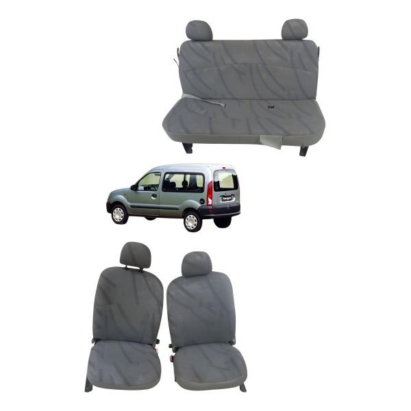 Jogo Banco Tecido Renault Kangoo 1.6 2003 2004 2005 Detalhe Jogo Banco Tecido Renault Kangoo 1.6 2003 2004 2005 Detalhe