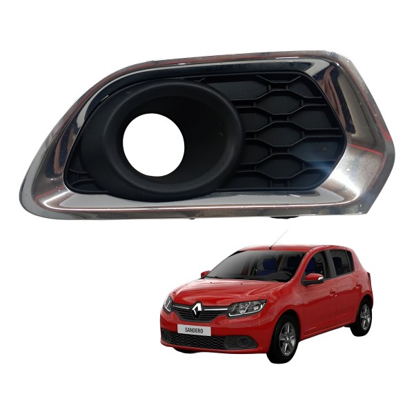 Moldura Farol Milha Direito Renault Sandero 1.0 2016 2017