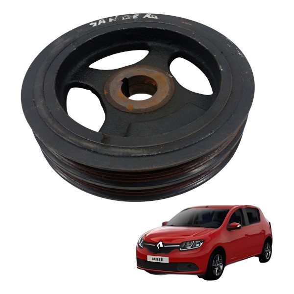 Polia Virabrequim Renault Sandero Logan 1.0 2017 2018 2019 Polia Virabrequim Renault Sandero Logan 1.0 2017 2018 2019