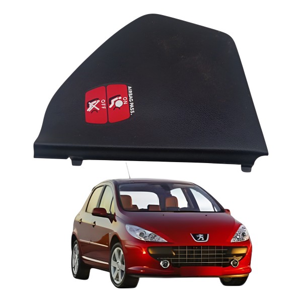Tampa Acabamento Direito Painel Peugeot 307 1.6 2006 - Preto Tampa Acabamento Direito Painel Peugeot 307 1.6 2006 - Preto