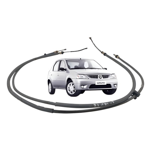 Par Cabo Freio Mão Renault Logan 1.6 2007 2008 Detalhe Par Cabo Freio Mão Renault Logan 1.6 2007 2008 Detalhe