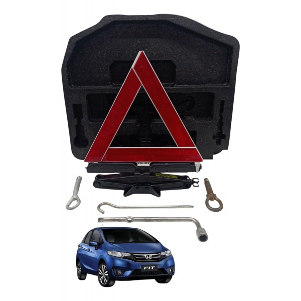 Kit Macaco Chave Roda Triangulo Isopor Honda Fit 2015 2021