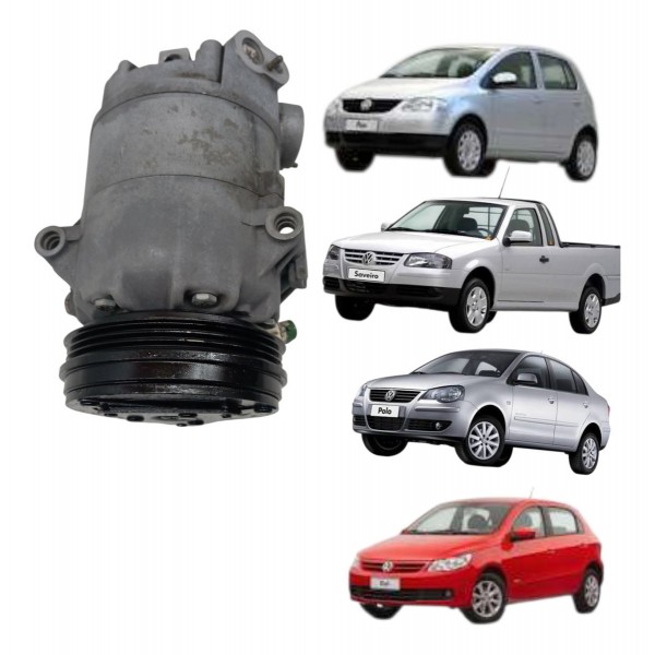 Compressor Ar Gol Polo Saveiro Fox G5 G6 G7 1.0 1.6 8v 2009 Compressor Ar Gol Polo Saveiro Fox G5 G6 G7 1.0 1.6 8v 2009