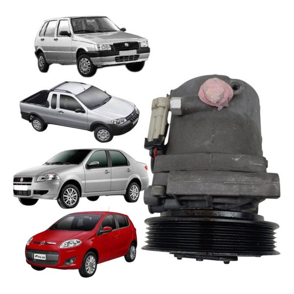 Compressor Ar Condicionado Fiat Palio Siena Uno Fire 2010/14 Compressor Ar Condicionado Fiat Palio Siena Uno Fire 2010/14