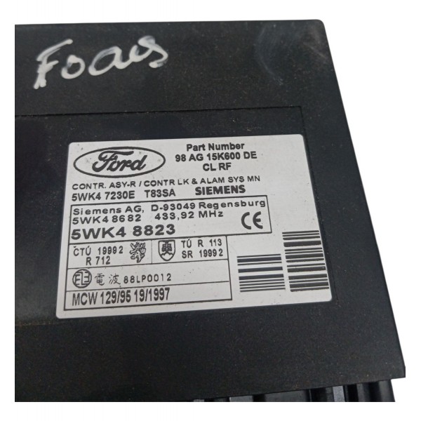 Modulo Central Conforto Ford Focus Sedan 2.0 2001 2002 2003 Modulo Central Conforto Ford Focus Sedan 2.0 2001 2002 2003