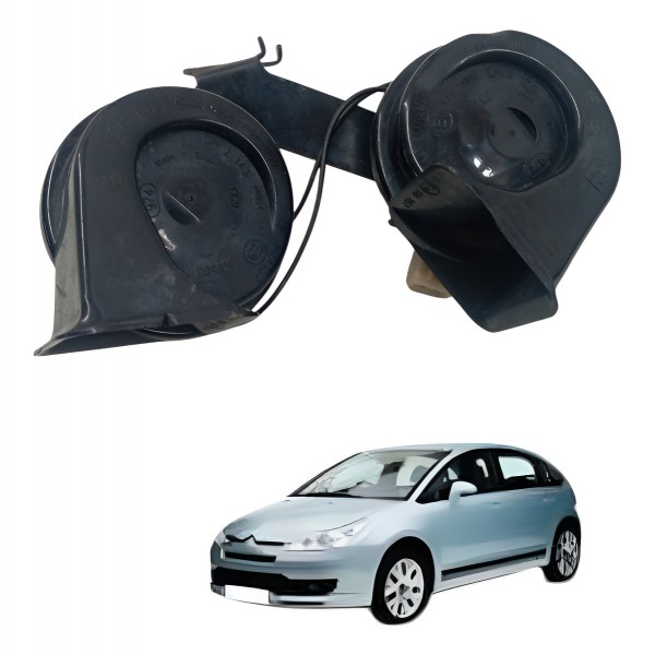 Buzina Dupla Caracol Citroen C4 Pallas 2008 2009 2010 2011