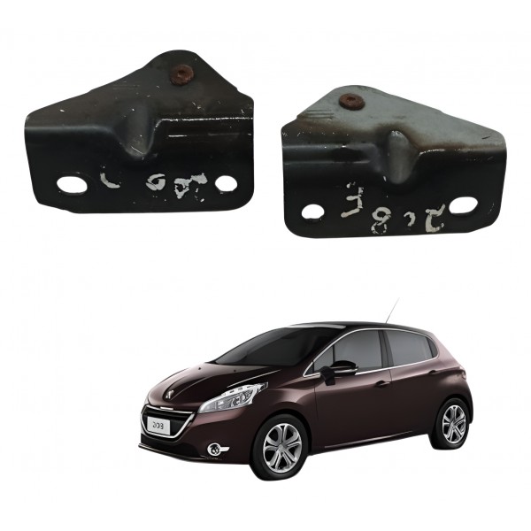 Par Suporte Batente Tampa Traseira Peugeot 208 2014 2015