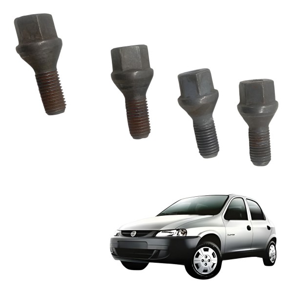 Kit Parafuso Roda 4 Parafusos Chevrolet Celta 1.0 2005 2006