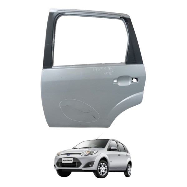 Porta Traseira Esquerda Ford Fiesta 4p 2012 2013 Detalhe Traseira Esquerdo